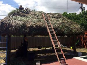 roofing tiki hut repair